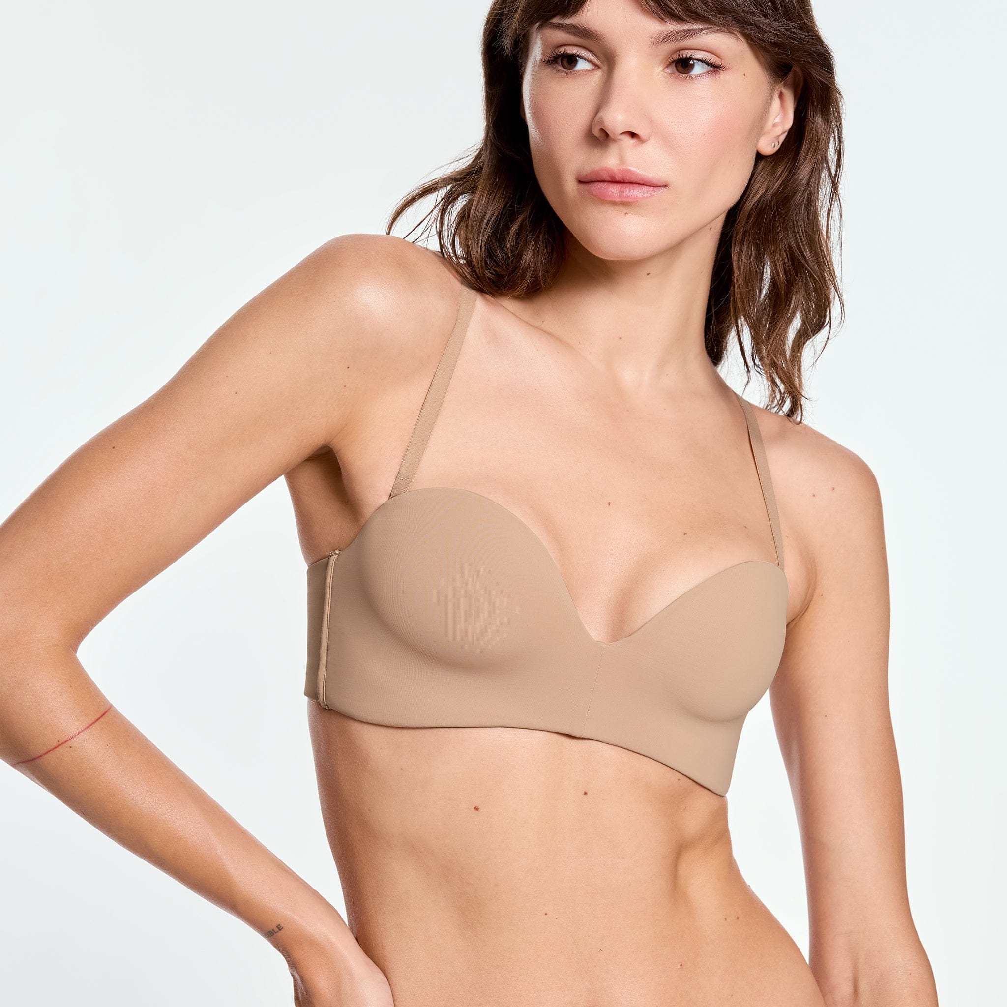 Under Boost Lift Up Strapless Bra Fawn