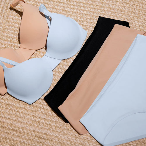 Under Cameo Balconette Lift Up Bra & Simply Smooth No Show Hiphugger Bundle