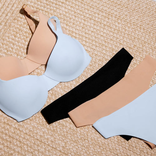 Under Cameo Balconette Lift Up Bra & Simply Smooth No Show Thong Bundle