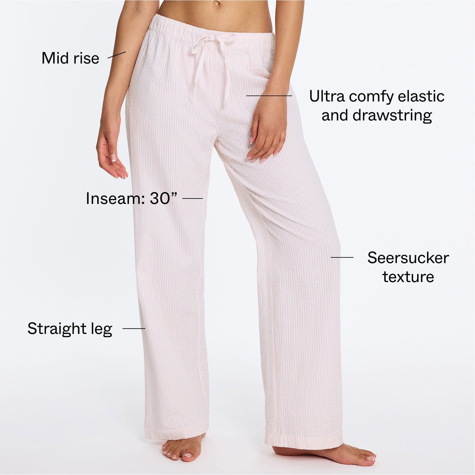 Under Cotton Lounge Pant Ballet Stripe