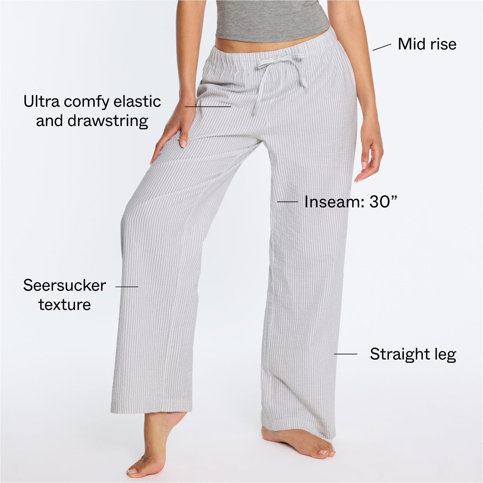 Under Cotton Lounge Pant Cloud Stripe