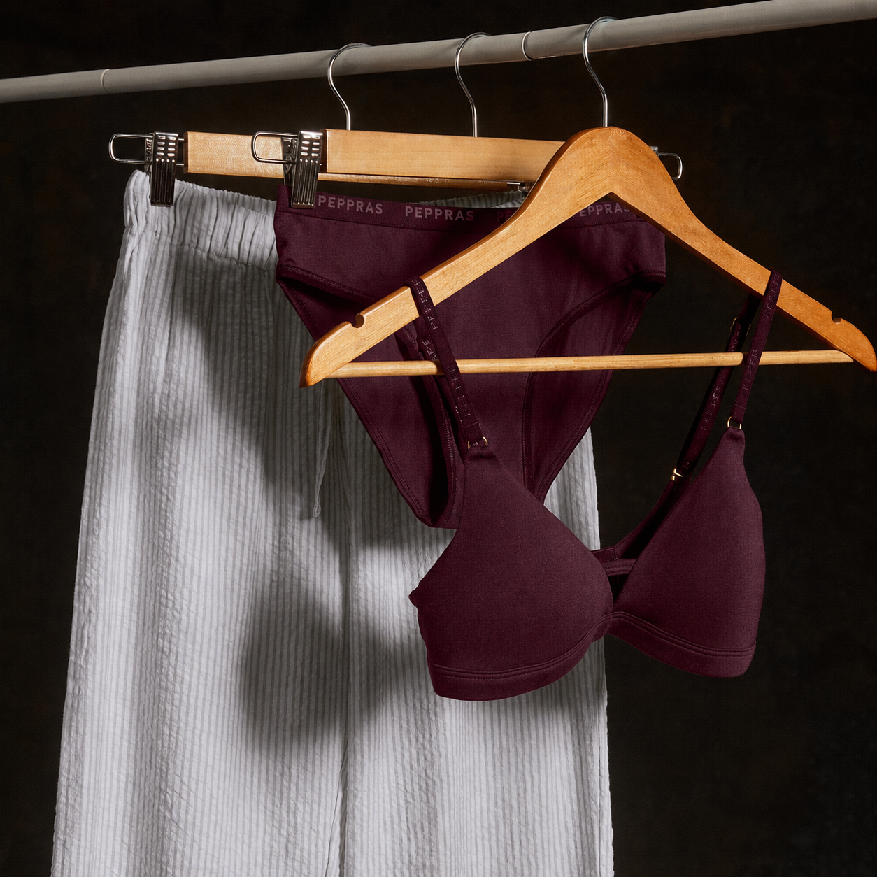 Under Cotton Lounge Pant Cloud Stripe