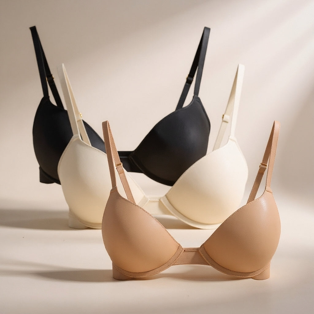 Under Lift Up Bra Trio Bundle Black & Buff & Ecru
