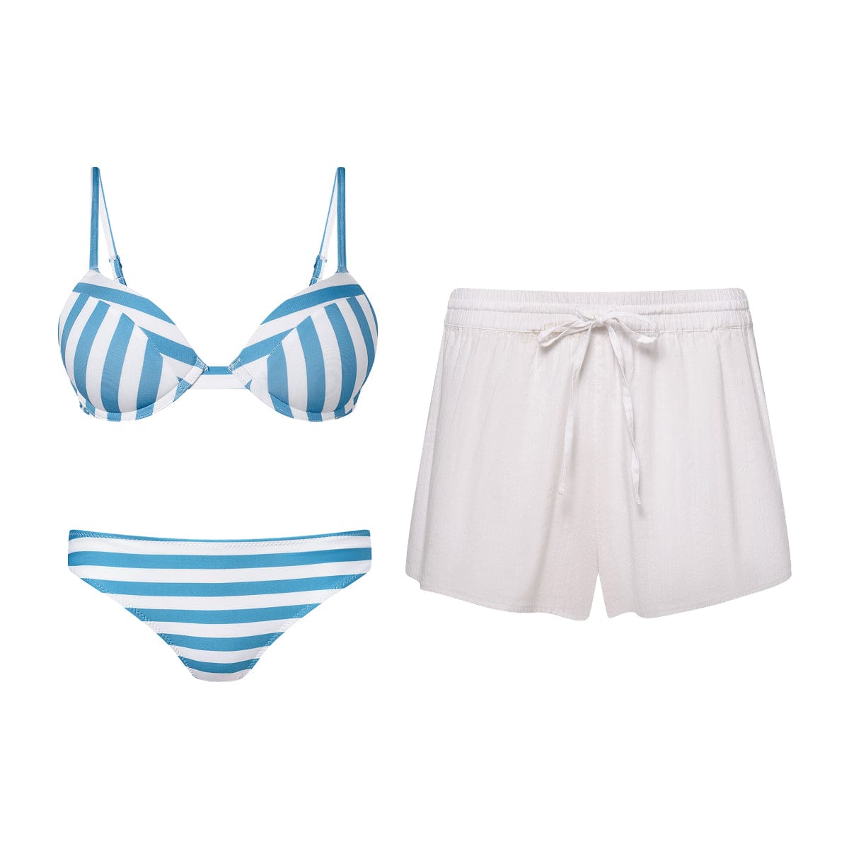 Under Lift Up & Classic Bikini & Short 3-Piece Swim Bundle