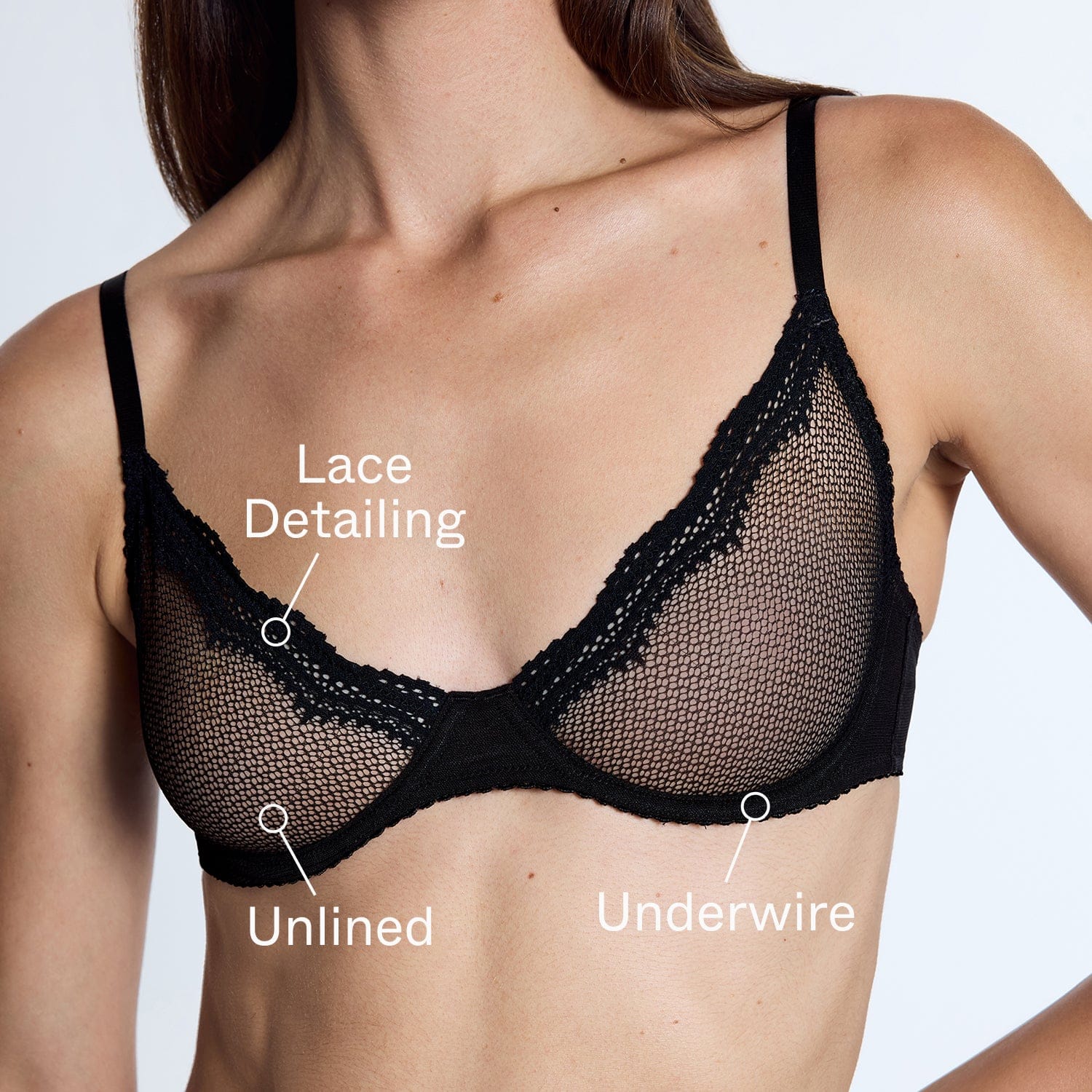 Under Signature Unlined Demi Bra Black