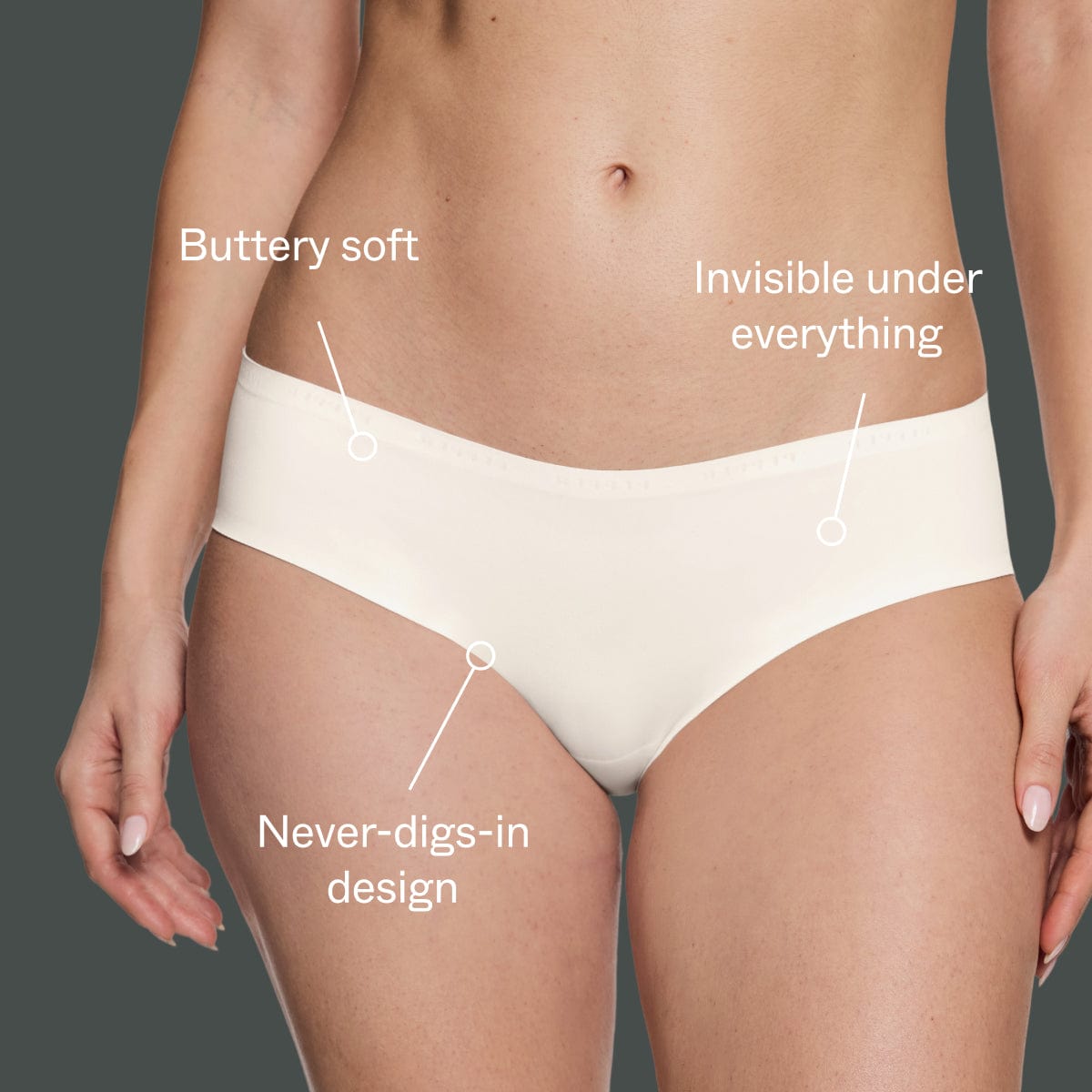 Under Simply Smooth No Show Hiphugger Ecru