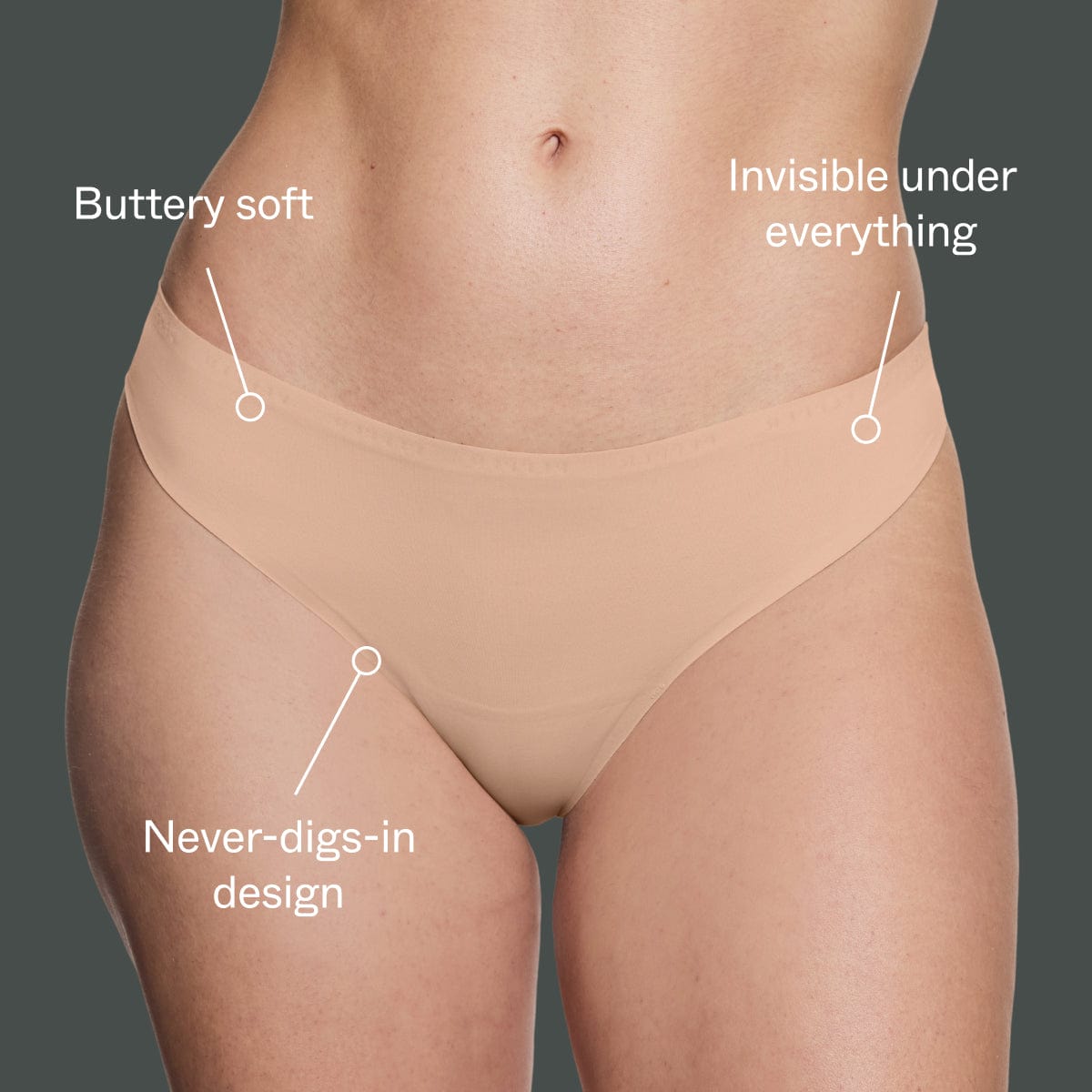 Under Simply Smooth No Show Thong Buff