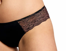 Under Smooth Lace Bikini Black Two-Tone