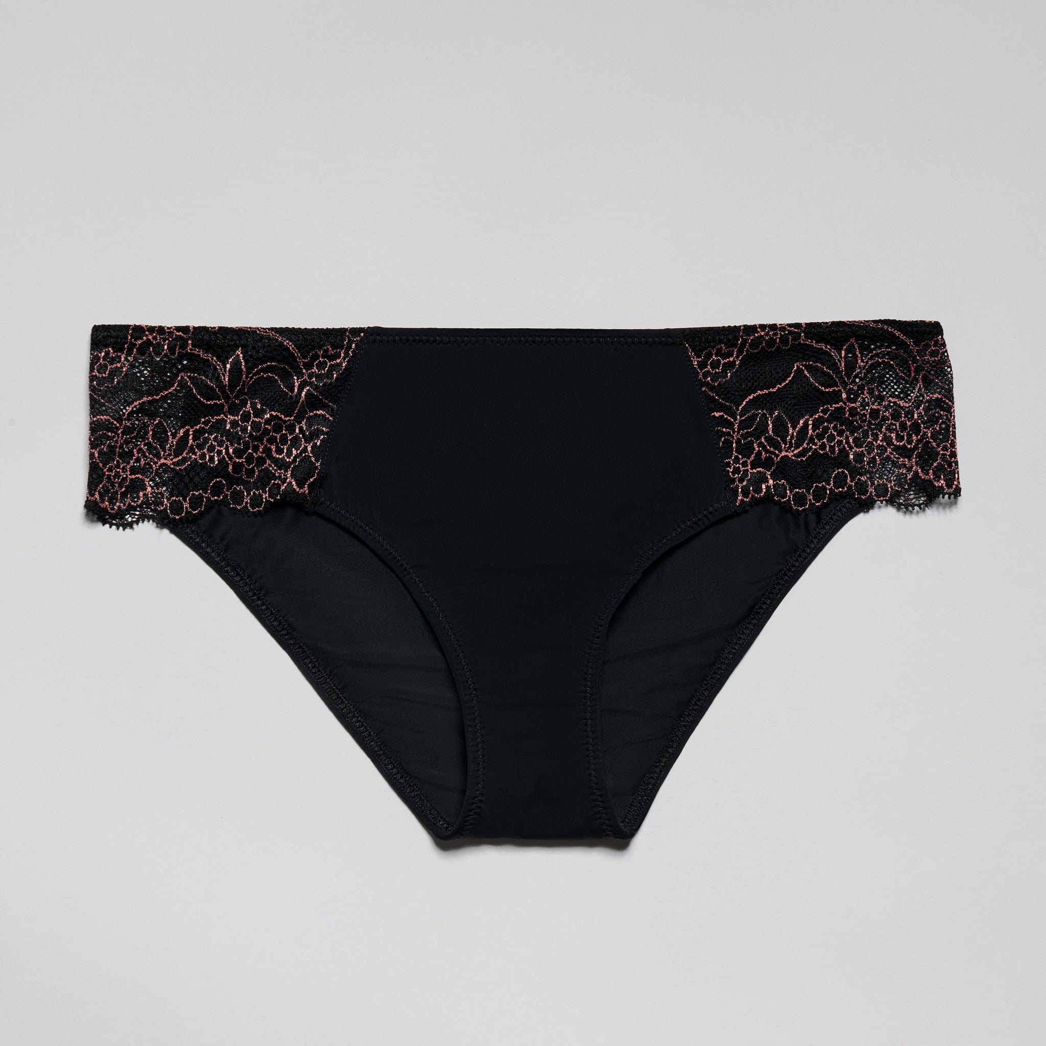Under Smooth Lace Bikini Black Two-Tone