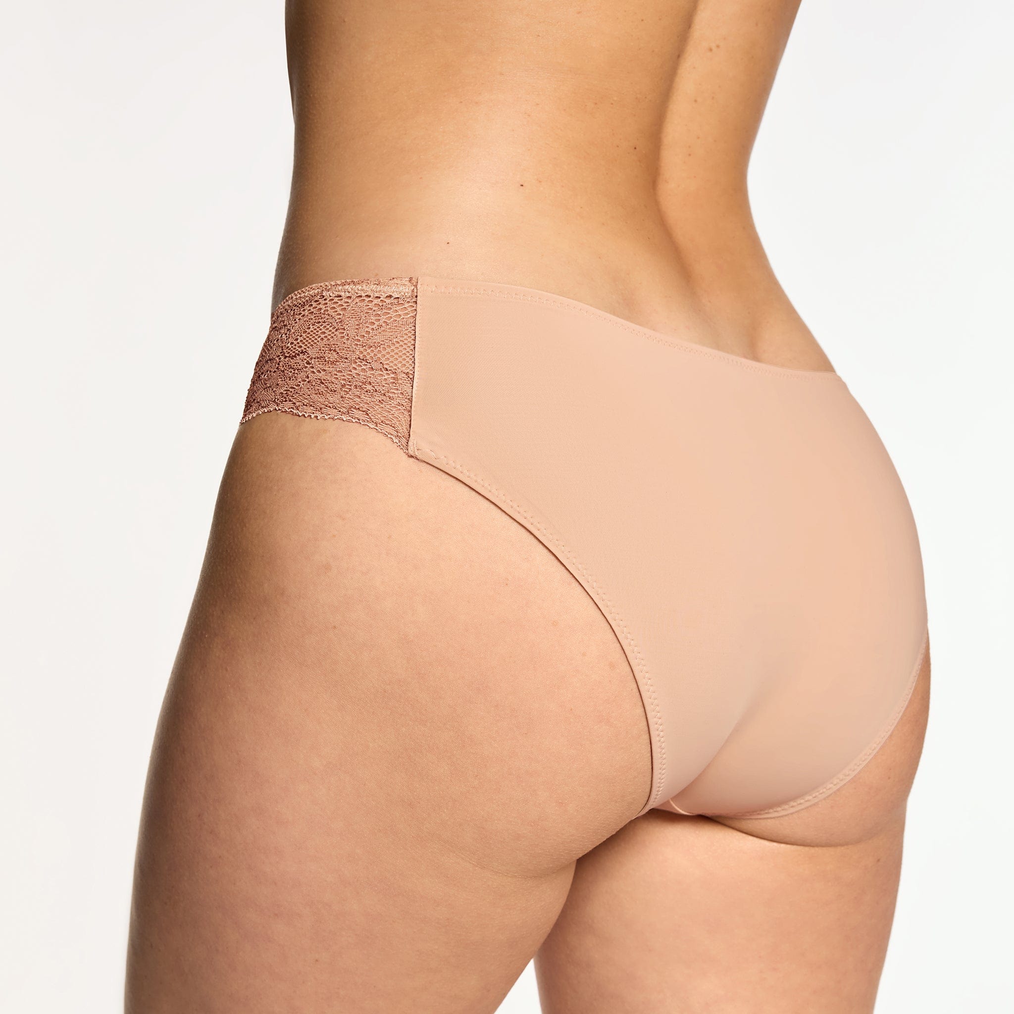 Under Smooth Lace Bikini Buff Two-Tone