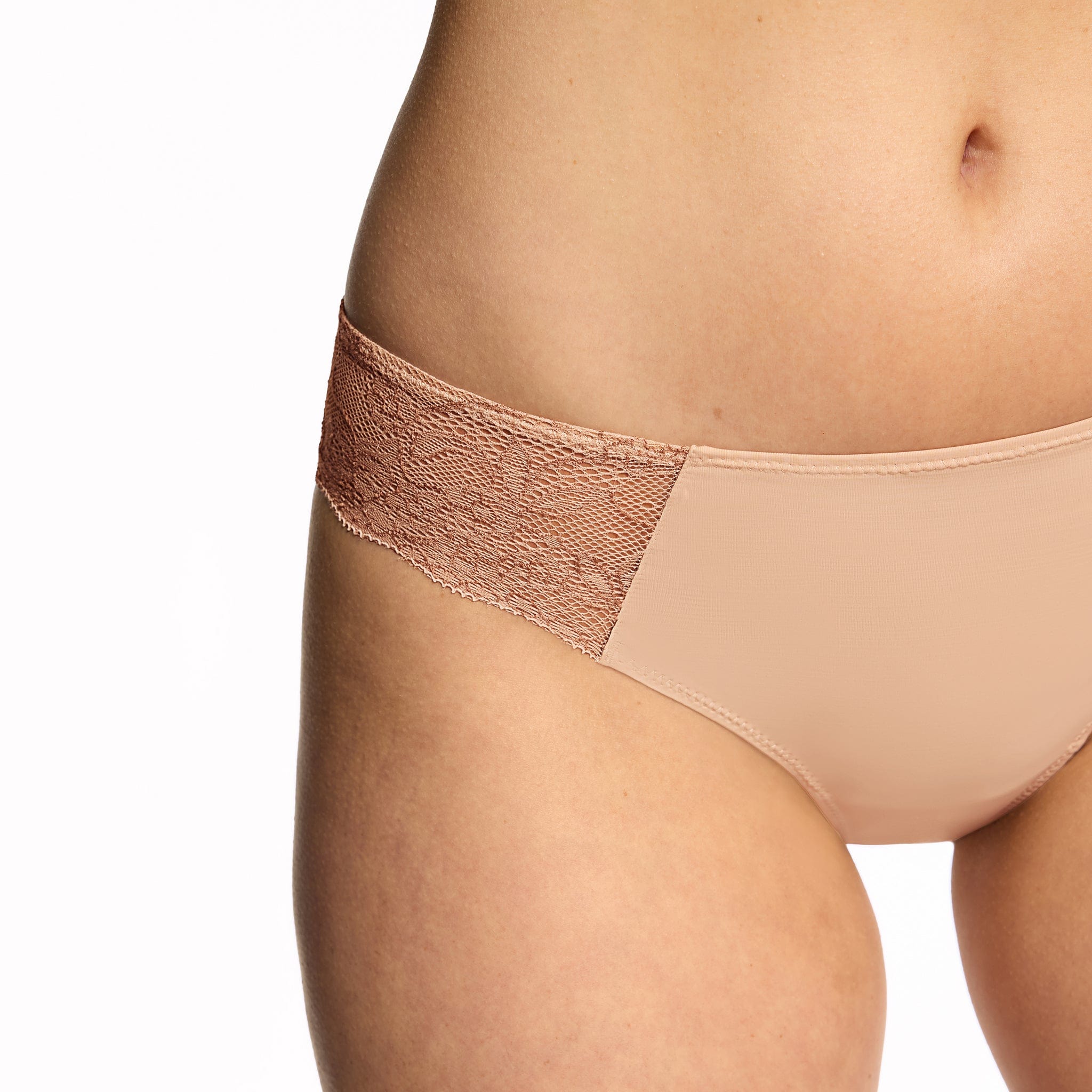 Under Smooth Lace Bikini Buff Two-Tone