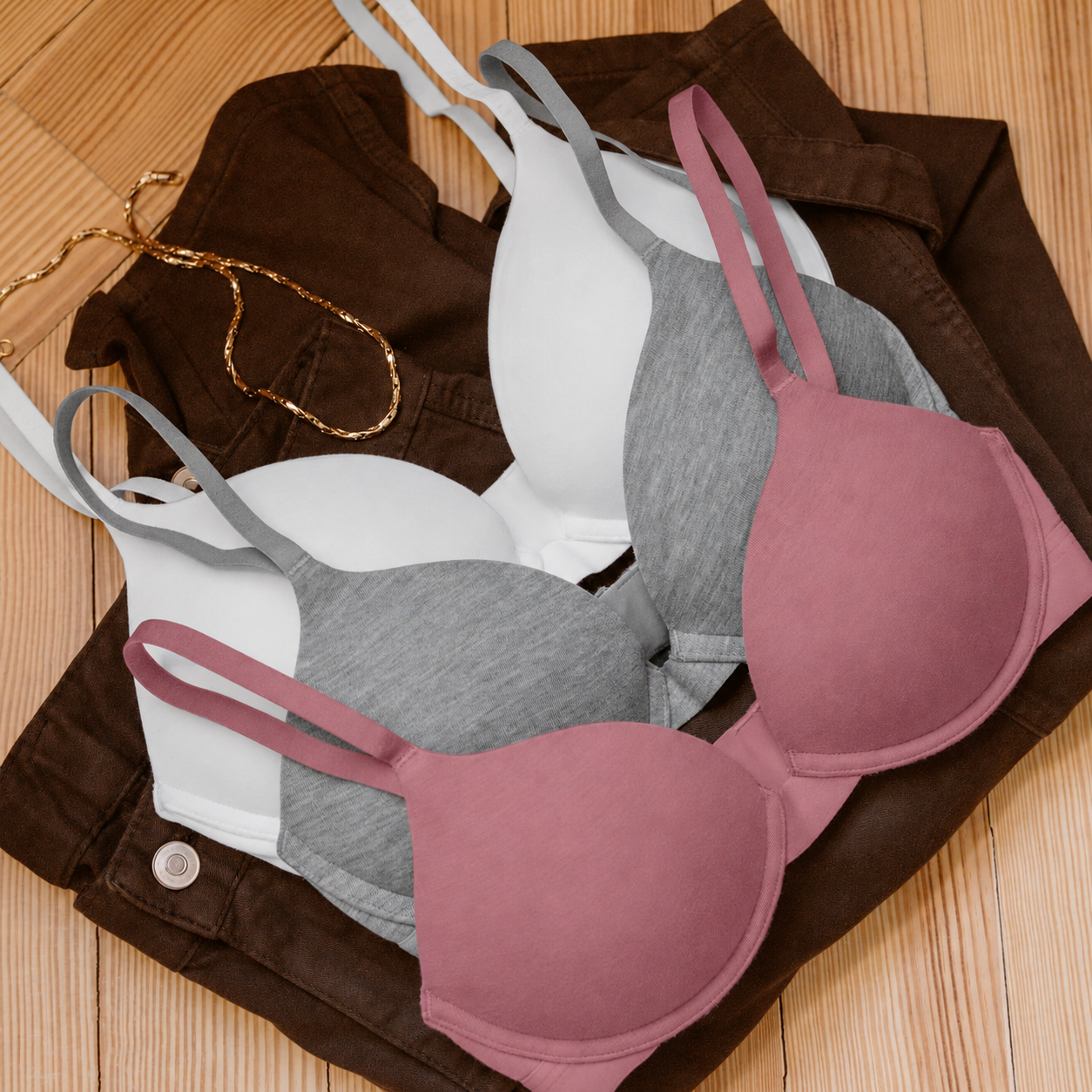 Under Supima Cotton Lift Up Bra Trio Bundle
