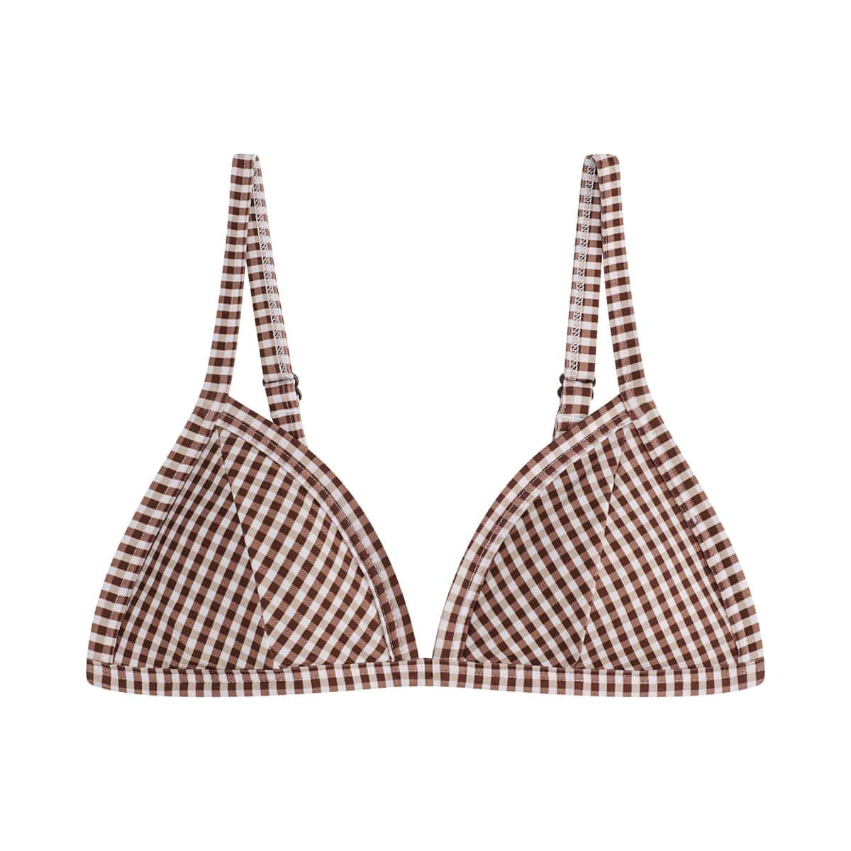 Under Triangle Bikini Top Gingham