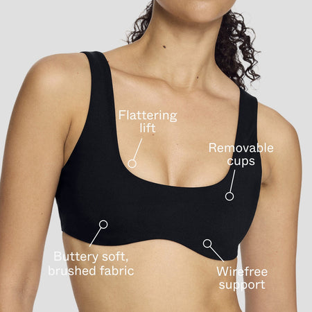 Under Wave Wirefree Bra Black